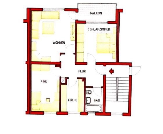 Etagenwohnung Hannover Buchholz-Kleefeld - 3 Zimmer, 77 m&sup2;, 1.175&euro; | Angebot:27568586