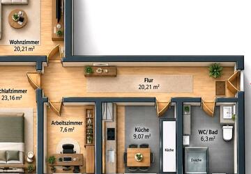 Wohnung Alfeld (Leine) - 3 Zimmer, 87 m&sup2;, 920&euro; | Angebot:27554452