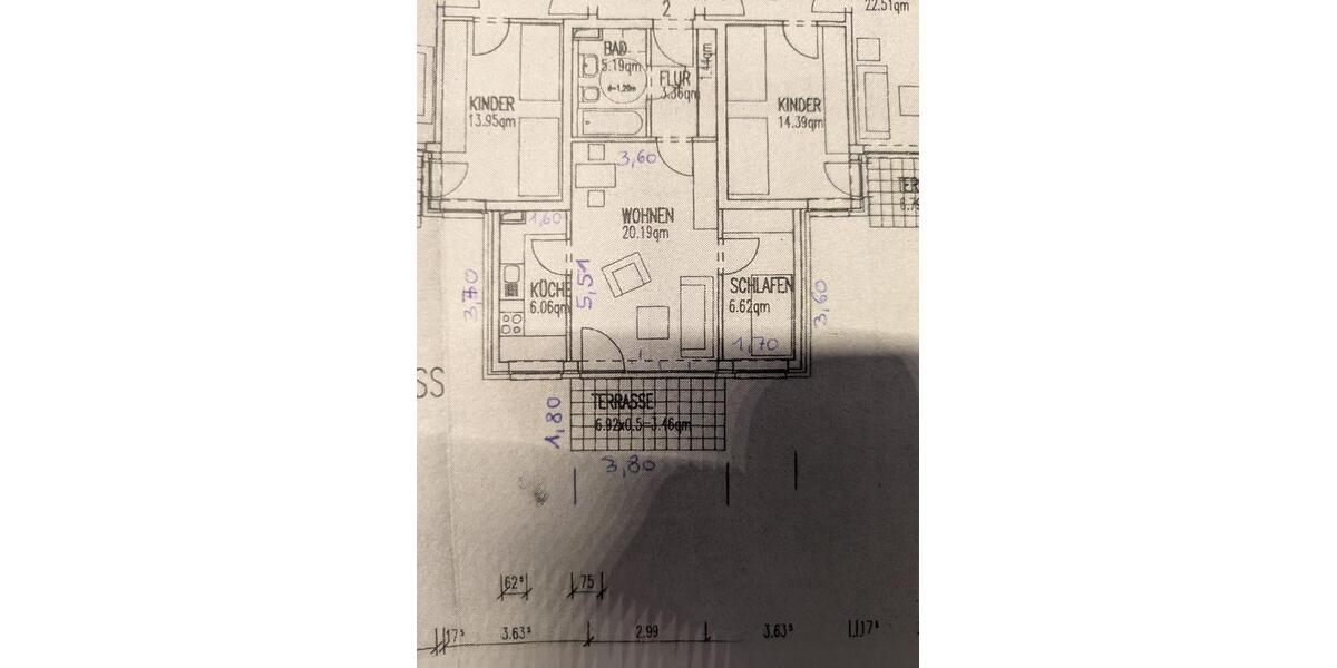 Hochparterre Hannover Misburg-Anderten - 2 Zimmer, 55 m&sup2;, 740&euro; | Angebot:27601801